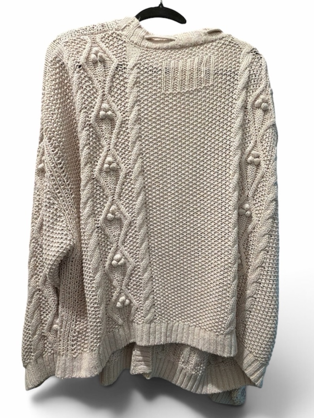 We The Free Oatmeal Cable Bobble Cardigan - Picture 3 of 3